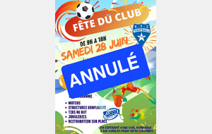 Annulation fete du club